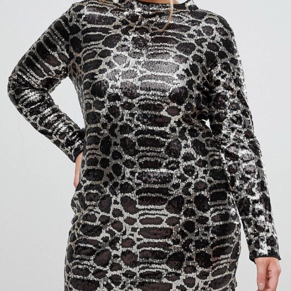 Sequin leapord mini dress